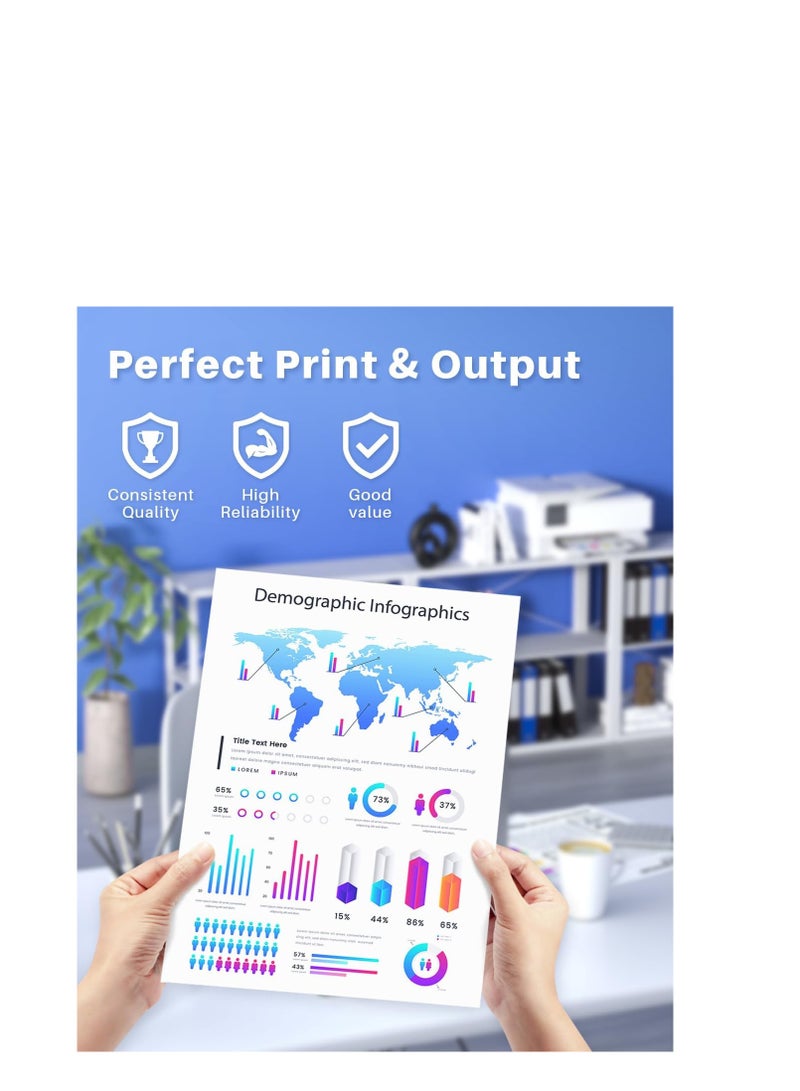 Terabyte حزمة 4 من خراطيش الحبر 953 XL مع شريحة متوافقة مع طابعات HP OfficeJet Pro 7720، 7730، 7740، 8210، 8720، 8730 (أسود، سيان، أصفر، ماجنتا) - Image 4