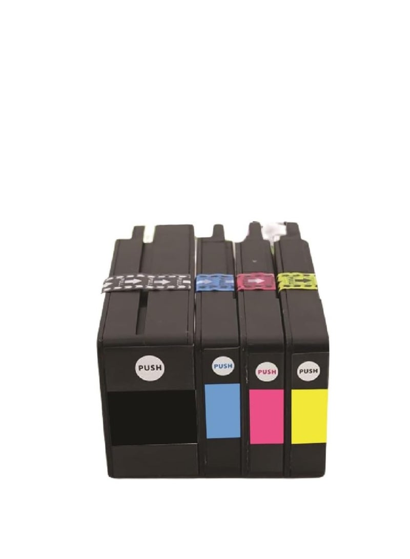 Terabyte حزمة 4 من خراطيش الحبر 953 XL مع شريحة متوافقة مع طابعات HP OfficeJet Pro 7720، 7730، 7740، 8210، 8720، 8730 (أسود، سيان، أصفر، ماجنتا) - Image 5