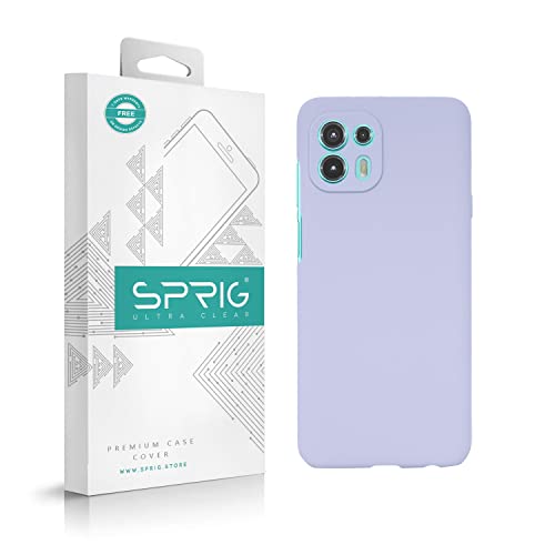 SPRIG Compatible with Motorola Edge 20 Fusion Liquid Silicone Premium Back Cover Drop Tested Shock Proof Mobile Case for Men, Women, Boys and Girls with Camera Protection (Light Purple) - Image 1