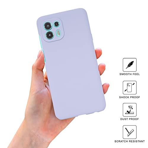 SPRIG Compatible with Motorola Edge 20 Fusion Liquid Silicone Premium Back Cover Drop Tested Shock Proof Mobile Case for Men, Women, Boys and Girls with Camera Protection (Light Purple) - Image 2