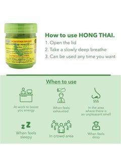 HONG THAI 3-packs Thai Mint Nasal Decongestant Bottle,Natural Herbal Medicine, Refreshing, Anti-Drowsy and Improves Concentration 10g*3  - Image 4