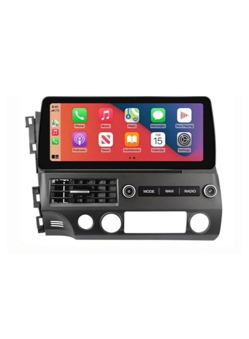 Raymos 12.3 inch Honda Car Stereo  Honda Civic 2006-2011 Android Screen Support Apple Carplay Android Auto Wireless 4GB RAM Fast Interface included 4G Wifi USB QLED ( 1280x720 ) - Image 1