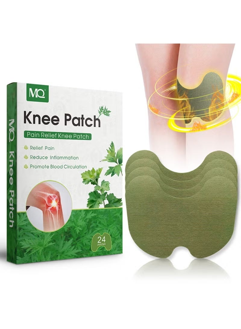 MQ 24 PCS Knee Patches,Pain Relief Patches,Warming Herbal Patches for Knee Patch, Natural Extract Sticker for Knee,Hand, Back, Neck, Shoulder,Chinese Herbal Natural Knee Joint Pain Relief Patch Knee Pain Treatment Plaster and Pads for Knee - Image 1