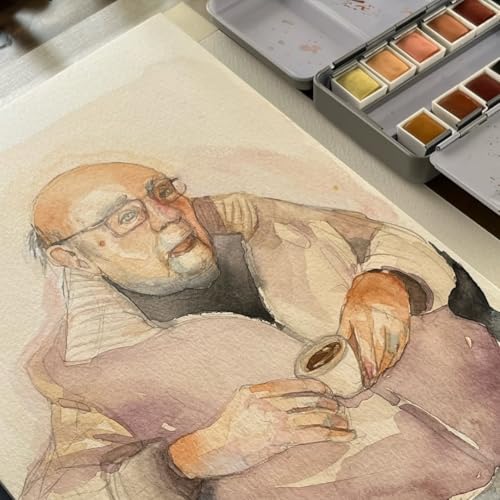 PHOENIX Skin Tone Watercolor Paint Set - 12 Flesh Colors Artist Grade Half Pans Palette Portrait Colors Watercolor Travel Set for Adults, Professional Artists - Image 4