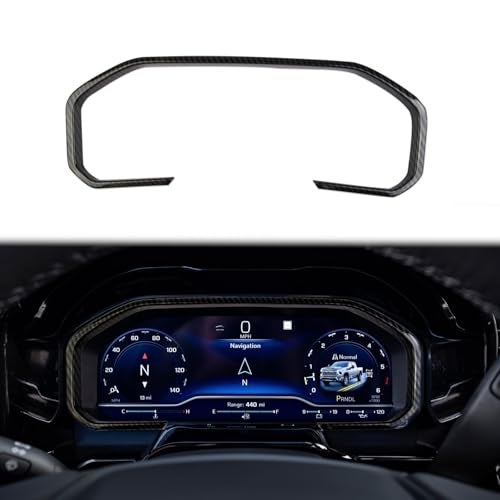 Fewshaw غطاء إطار التحكم المركزي الداخلي من نمط ألياف الكربون لسيارات 2022-2025 GMC Sierra/Chevrolet Silverado 1500 2500 3500HD - Image 1