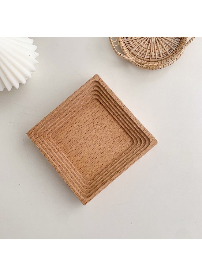 YQbest Nordic Square Aroma Luxury Wooden Tray - Multifunctional Serving Tray for Coffee, Bread & Snacks, Decorative Entryway Organizer with Natural Fragrance, High-Grade Solid Wood Storage Tray - Image 1