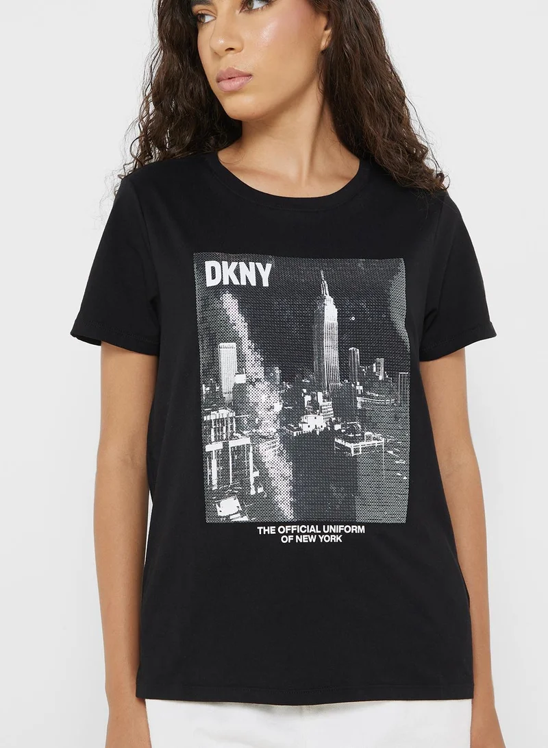 دي كاي أن واي سبورت Crew Neck T-Shirt