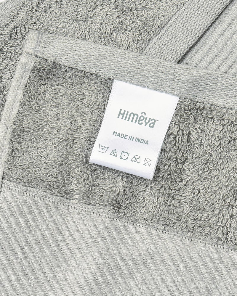 Himêya Himeya Towels for Bath Large Size | Bamboo Cotton Towels for Bath | Towel 1Pcs | 400 GSM | 70 x 140 cm | Steel Grey | Bath Towels for Men, Women & Kids | Gym Towel | Perfect for Everyday Use - Image 5