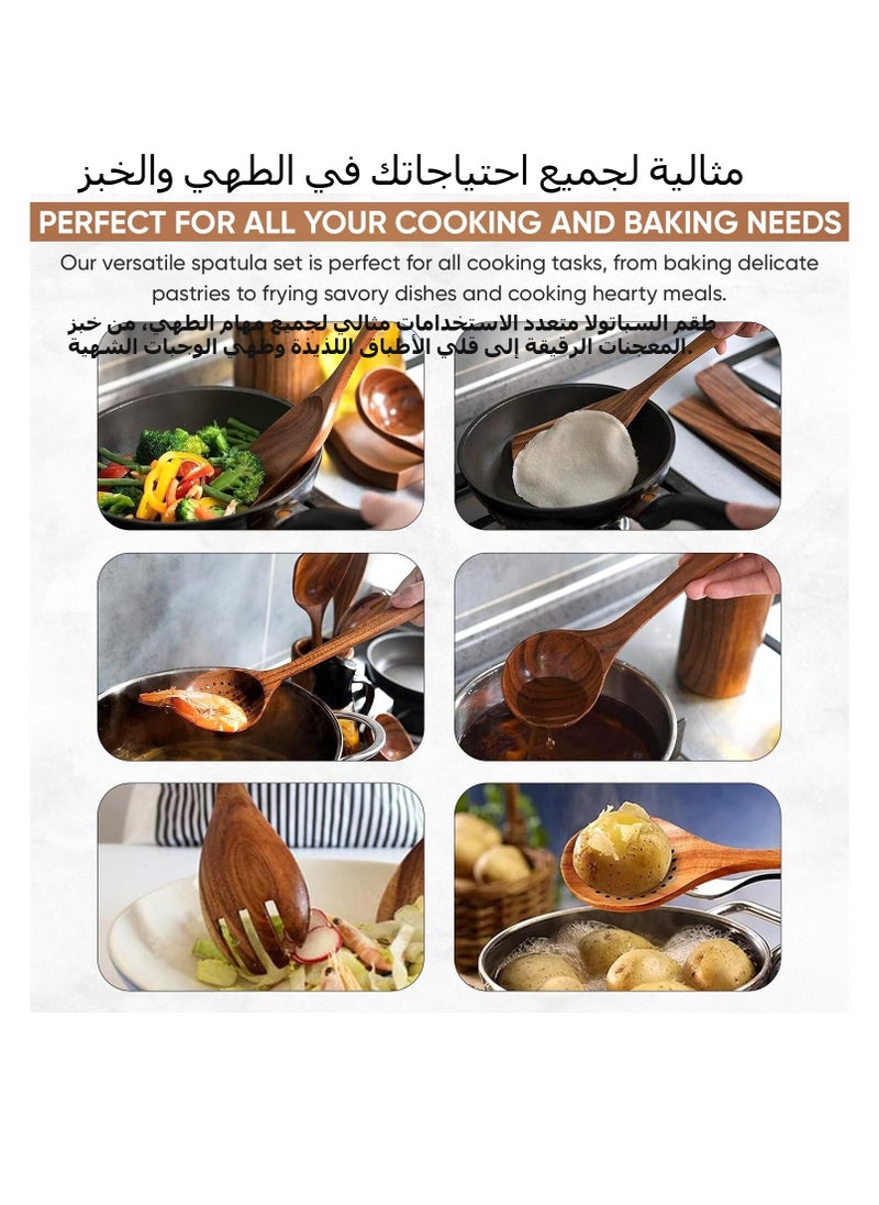 Anmi 9 PCS Wooden Spoons for Cooking  - Image 5