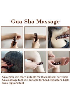 Excefore Wooden Massage Comb, for Head Scalp, Facial, Body Massage Natural Sandalwood Massager Acupressure Tools Gift for Women Men  - Image 4