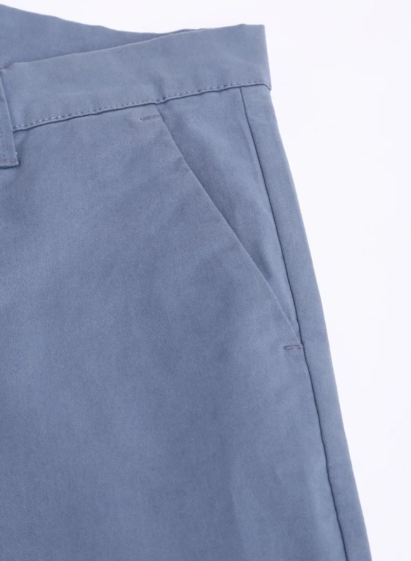 Dennis Lingo Men's Steel Blue Tapered Fit Cotton Chino