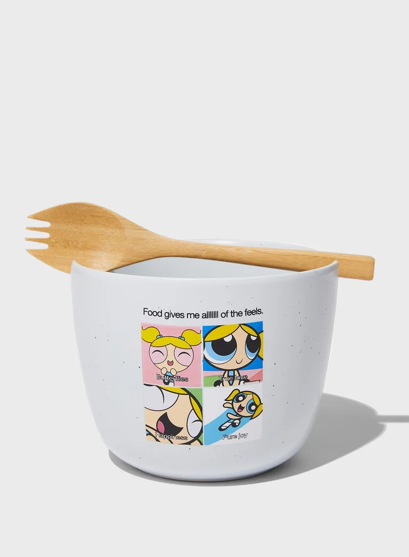 Typo Power Puff Girls Fork It Feed Me Bowl