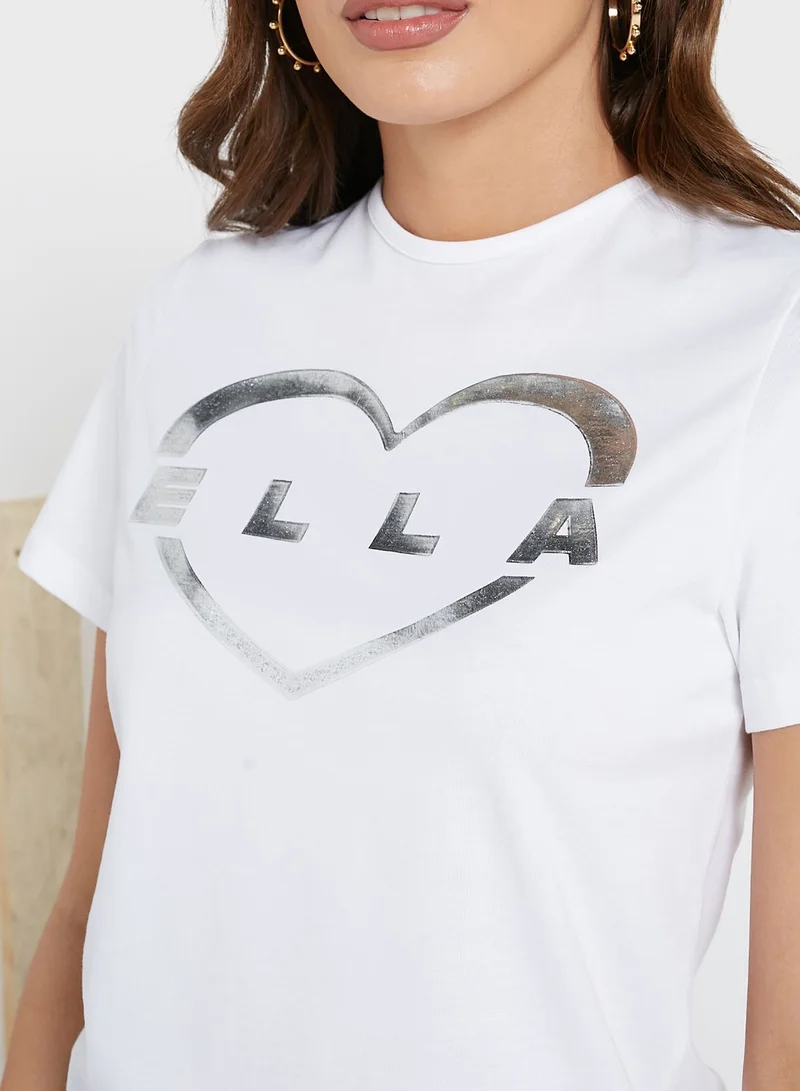 ELLA Crew Neck Logo T-Shirt
