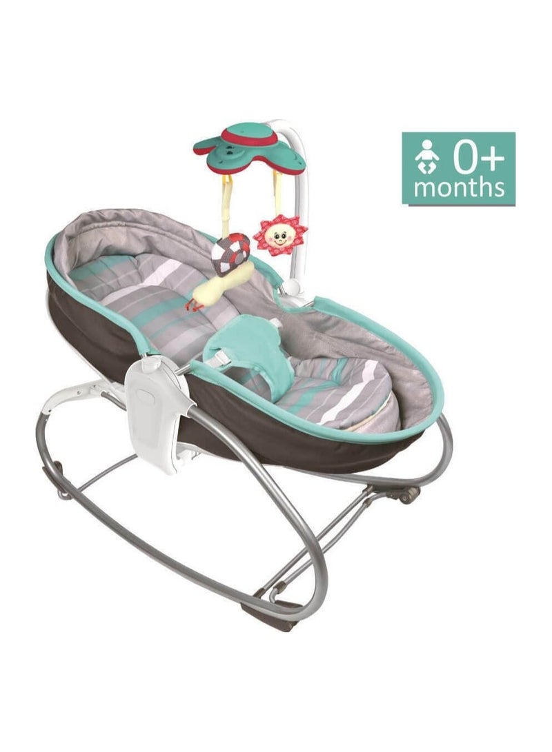 Tiibaby 3-in-1 Baby Rocker Chair with Music, Light and Vibration, Convertible to Cradle and Seat, 0+ Months - Image 3