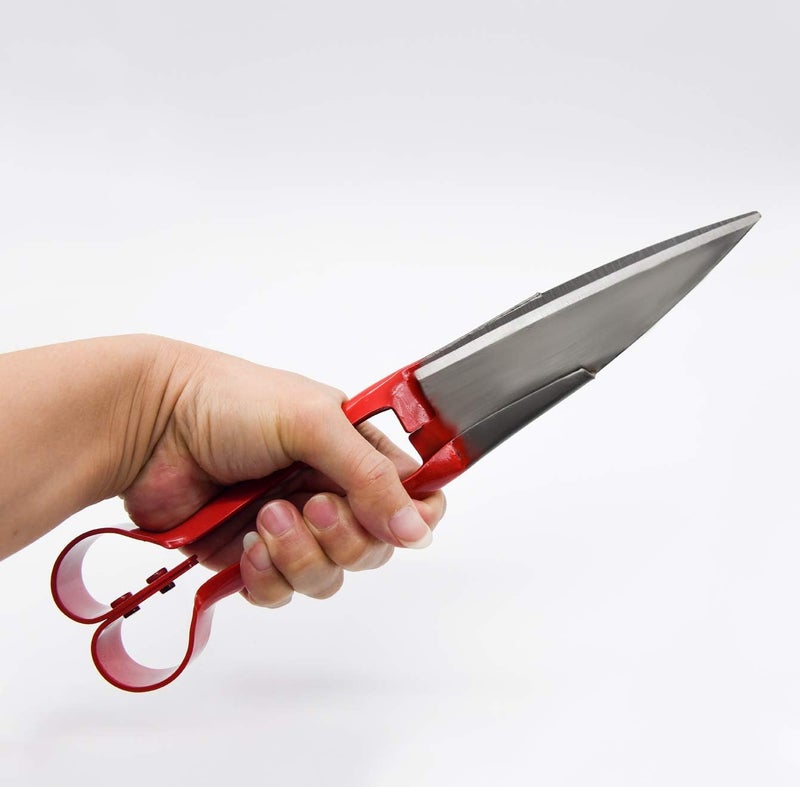 LCDCM Sheep Shear Grass Shear Alpaca Shears R Shaped Design For Large Thick-Haired Animal Grooming (Red) - Image 3