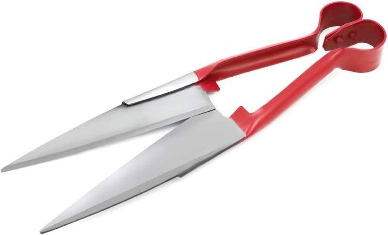 LCDCM Sheep Shear Grass Shear Alpaca Shears R Shaped Design For Large Thick-Haired Animal Grooming (Red) - Image 1