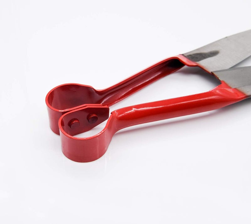 LCDCM Sheep Shear Grass Shear Alpaca Shears R Shaped Design For Large Thick-Haired Animal Grooming (Red) - Image 4
