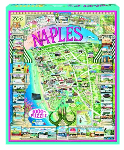 White Mountain Puzzles Naples Florida 1000 Piece Jigsaw Puzzle - Image 5