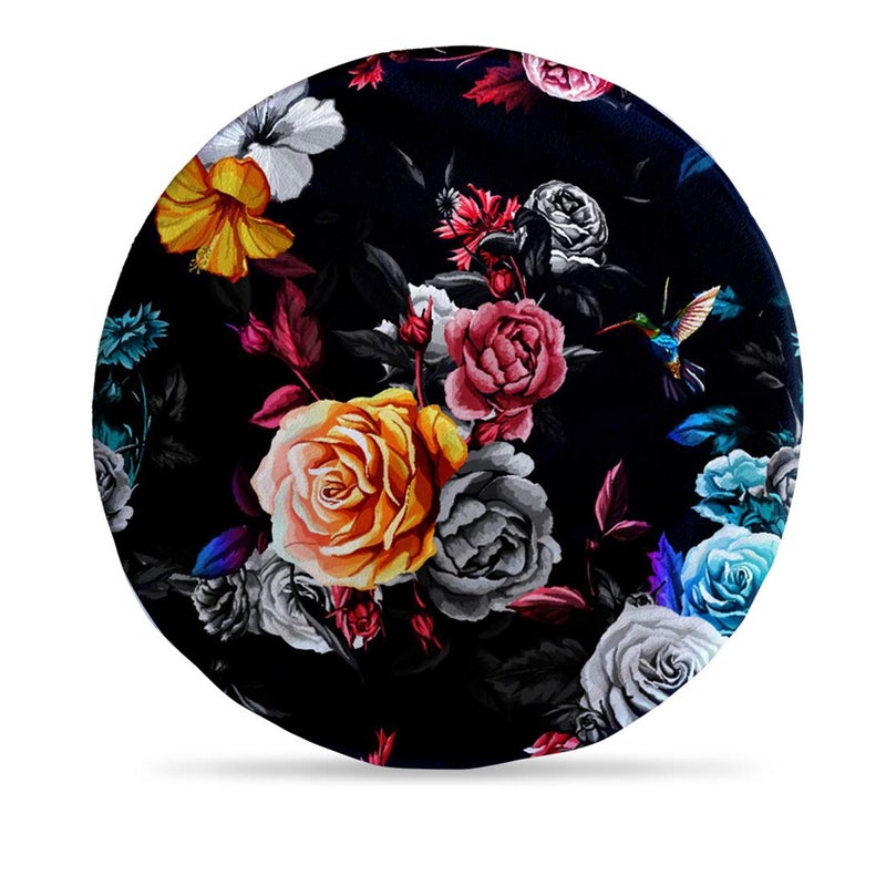 sleep nature's Sleep Natures Velvet Round Foam Cushion for WheelchairCar Seat 14 X 14 Inch Multicolor 