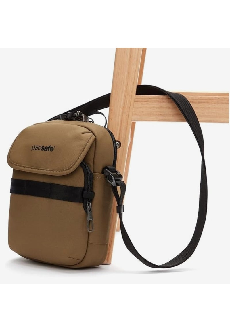 Pacsafe Pacsafe X Anti-Theft Compact Crossbody (Tan Color) RFID-Blocking, Water-Resistant, 4L Crossbody Bag with Tablet Sleeve & Slashguard Strap  - Image 2