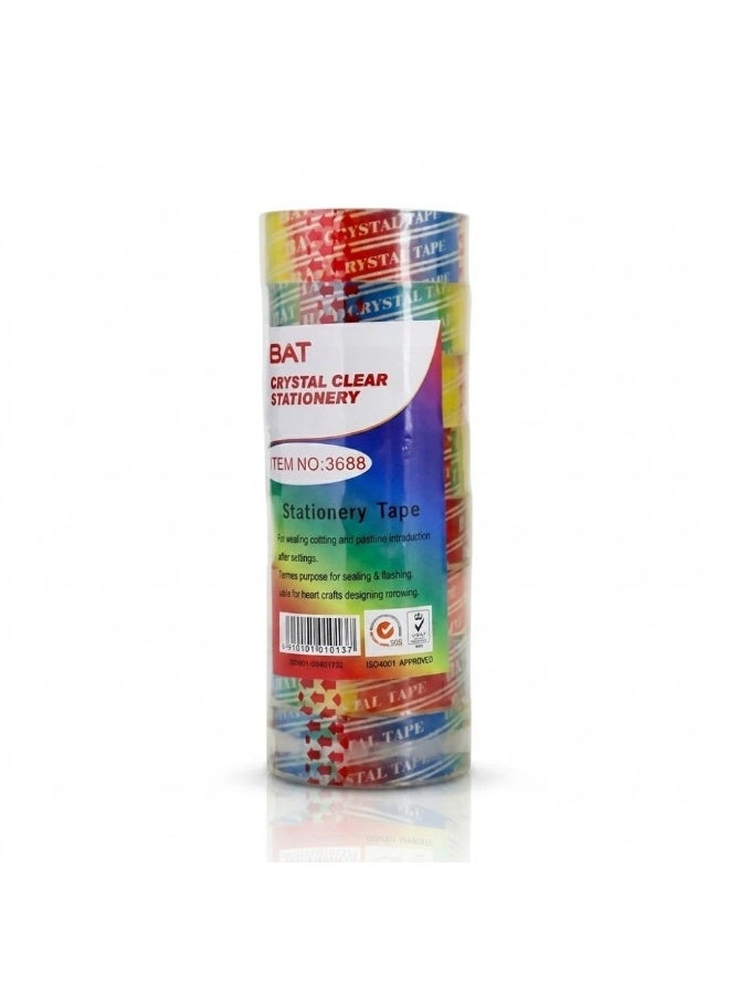 Bat Crystal Clear Stationery Tape- 12pcs