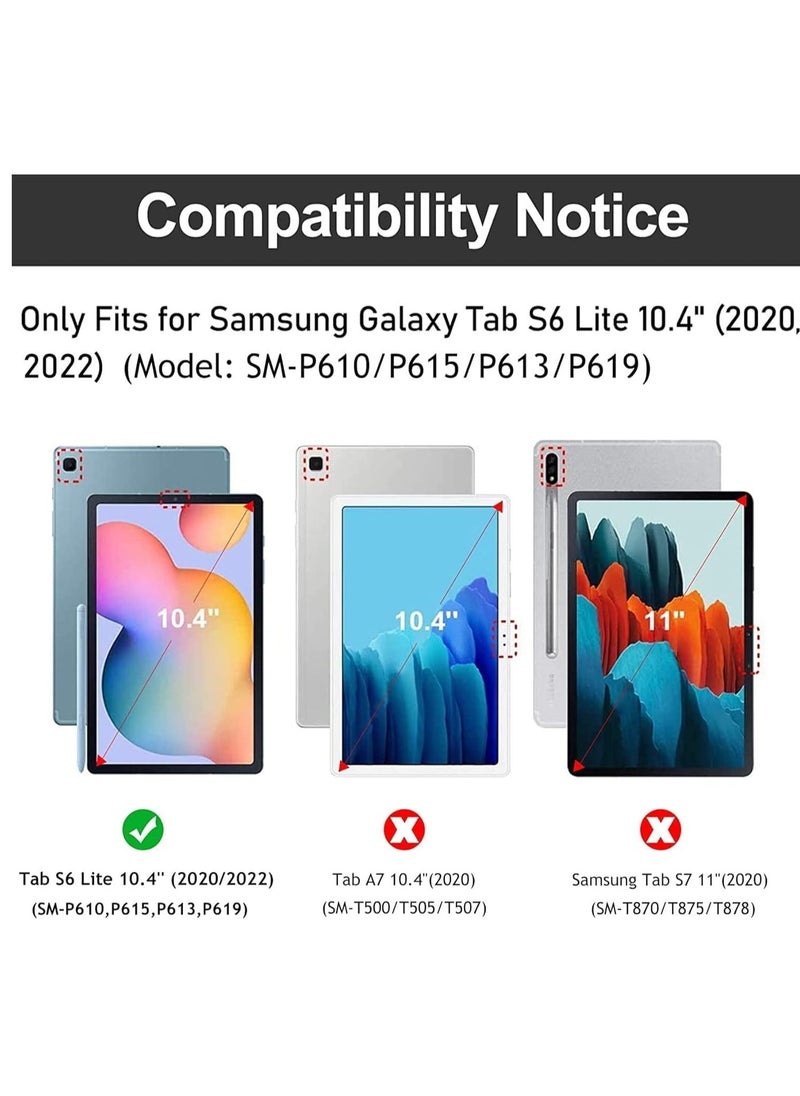 TIGER New Keyboard Case Compatible for Samsung Galaxy Tab S6 Lite 10.4" (SM-P610/P615/P613/P619, 2020/2022) – Business Leather Folio Cover with Detachable Magnetic Keyboard for Enhanced Productivity - Image 3