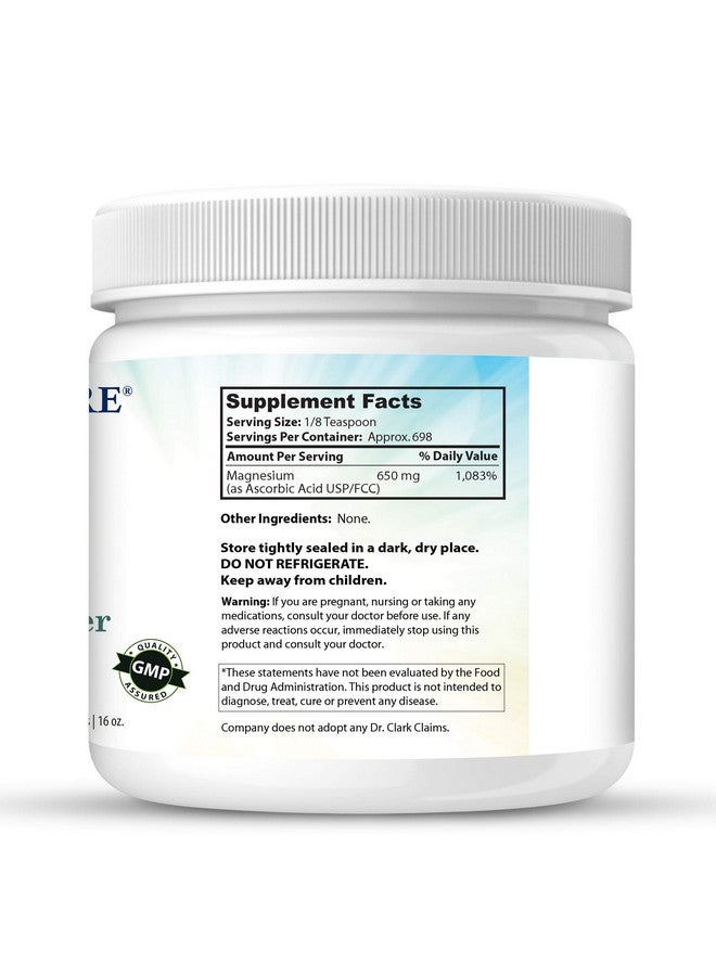 Dr Clark Store Drclark Vitamin C Powder Ascorbic Acid Immune Support Supplement Gluten Free Potent Antioxidant Supports Brain Function Promotes Tissue Formation And Repair 454Gm ; 16Oz - Image 3