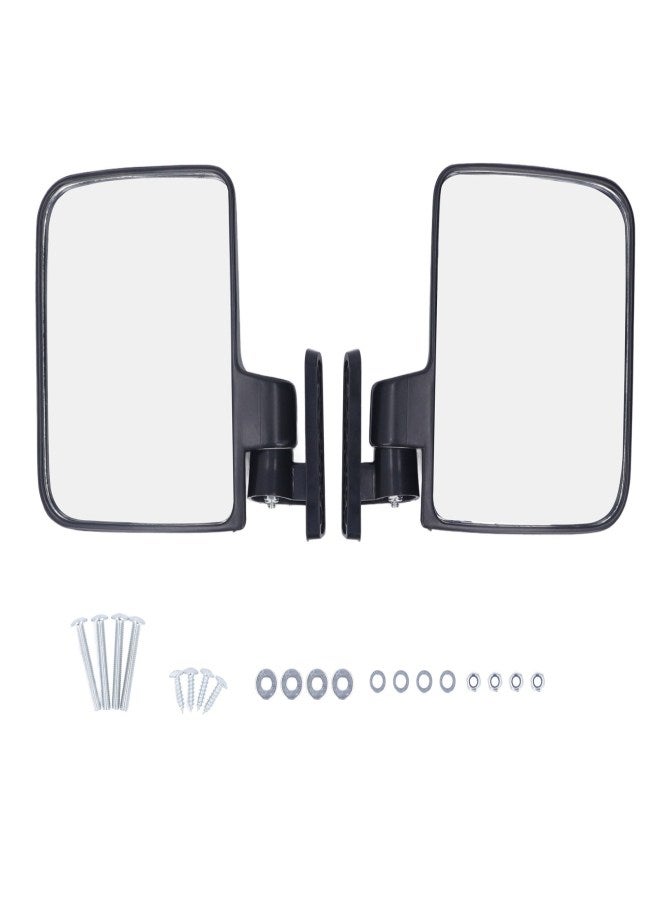 Golf Cart Side Mirrors Clear Wide View Impact Resistant Golf Cart Rearview Mirrors 1 Pair - Image 1