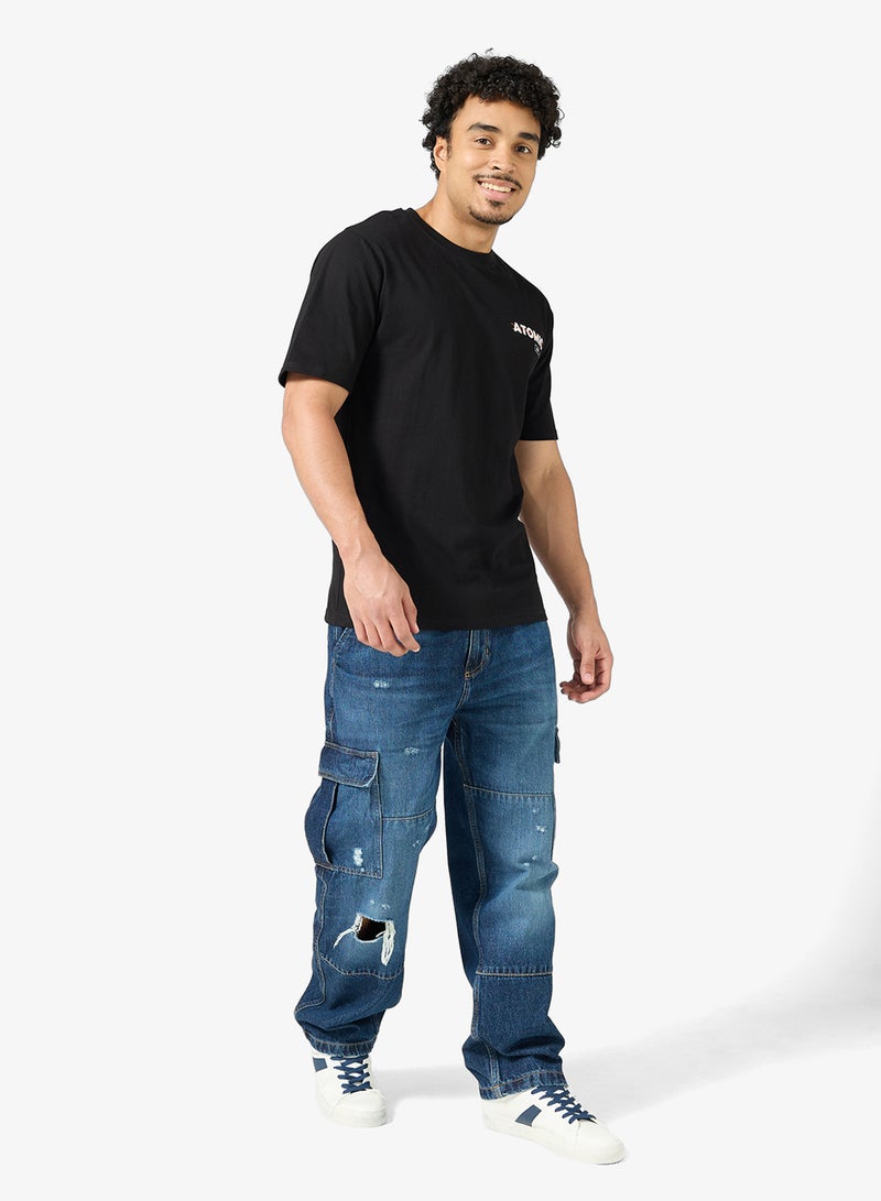 سفنتي فايف تيشيرت بطبعة جرافيك بقصة عادية - Image 4