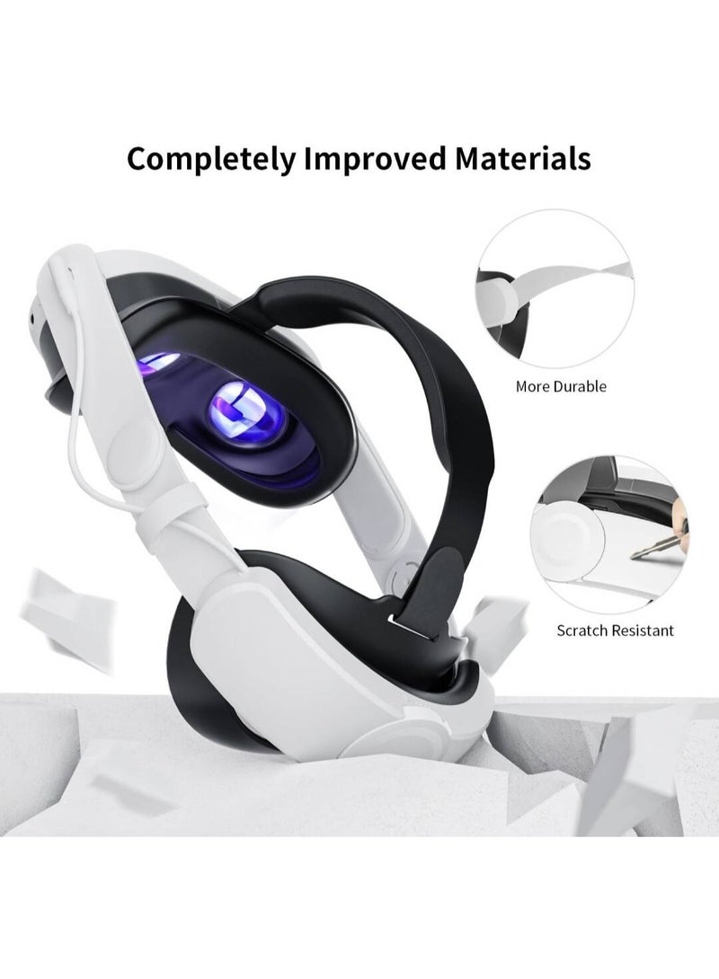 blupebble Elite Adjustable Headstrap with Built-in 6000mAh Power Bank for Meta Quest 3 | Comfortable VR Strap with Battery Pack | Extended Playtime & Balanced Design  - Image 3