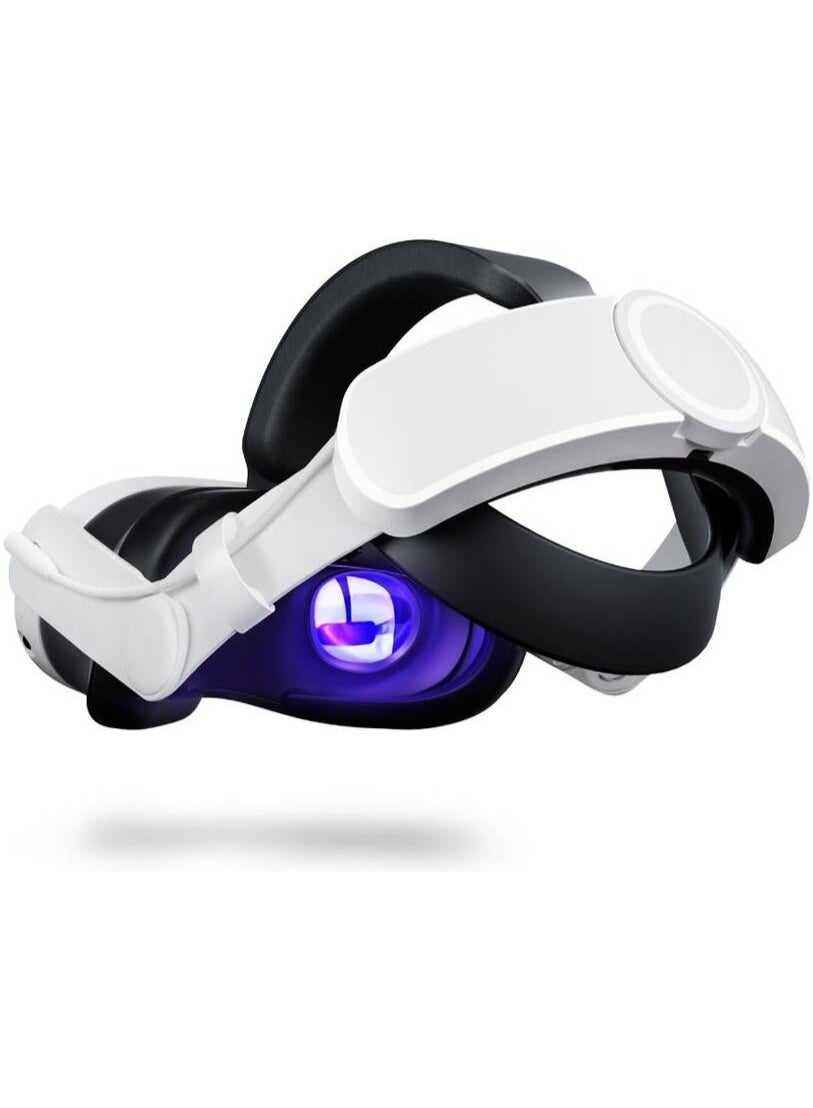 blupebble Elite Adjustable Headstrap with Built-in 6000mAh Power Bank for Meta Quest 3 | Comfortable VR Strap with Battery Pack | Extended Playtime & Balanced Design