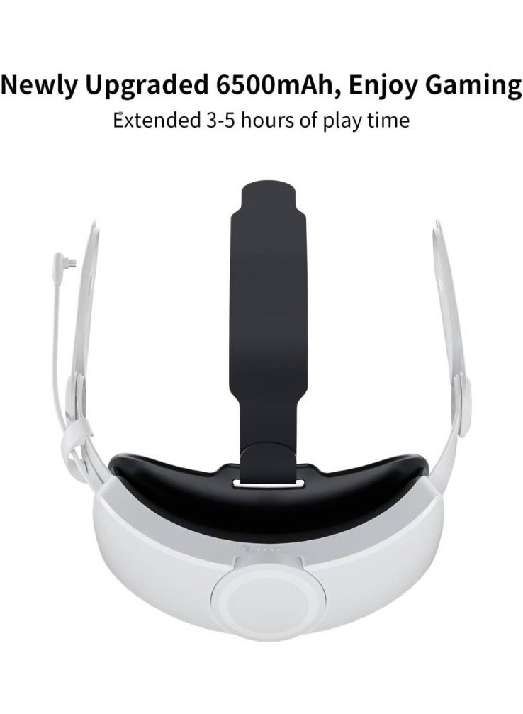 blupebble Elite Adjustable Headstrap with Built-in 6000mAh Power Bank for Meta Quest 3 | Comfortable VR Strap with Battery Pack | Extended Playtime & Balanced Design  - Image 2