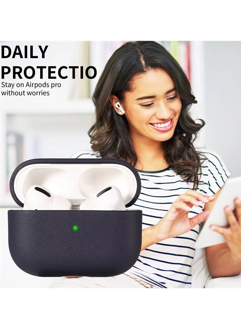 Slim Fit Leather AirPods 4 Case with Secure Closure with chain (Purple) - Image 4