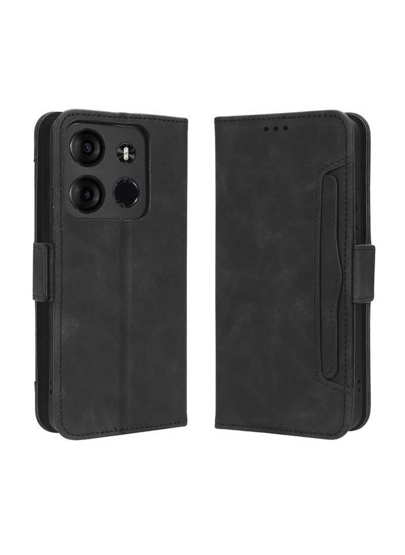 Generic - Tecno Spark Go 2023/Pop 7/Pop 7 Pro/BF7 Stand Flip leather Case Cover With Retro Kickstand Magnetic Phone shell Wallet Phone Case with Card Slots Holder With Release Hand Phone Holder Video Kickstand - Image 1