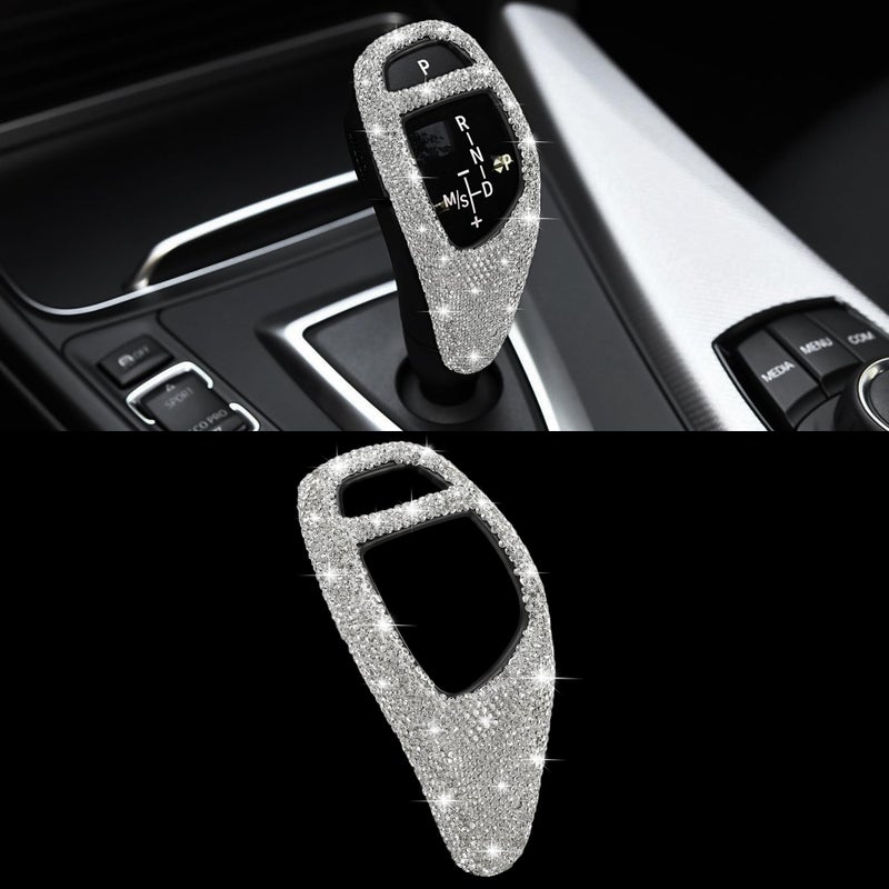 TOMALL Bling Gear Shift Knob Cover Compatible with BMW Car Gear Shifter Cover for 1 2 3 4 5 6 Series 3GT 5GT X3 X4 X5 X6 F30 F20 F21 F22 Gear Lever Cover for Car Bling Interior Accessories Model A - Image 2