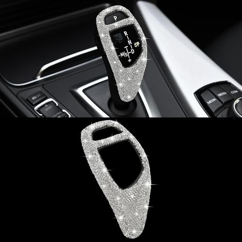 TOMALL Bling Gear Shift Knob Cover Compatible with BMW Car Gear Shifter Cover for 1 2 3 4 5 6 Series 3GT 5GT X3 X4 X5 X6 F30 F20 F21 F22 Gear Lever Cover for Car Bling Interior Accessories Model A - Image 1