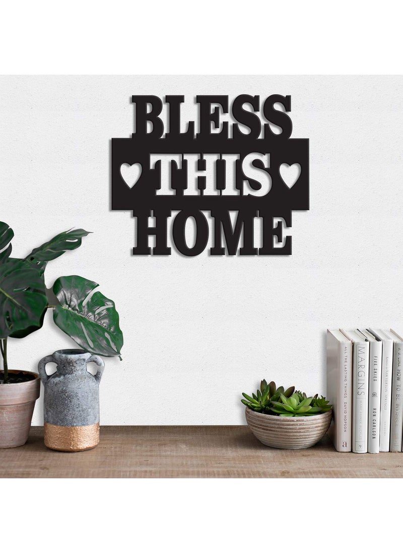 Art Street Art Street Bless This Home MDF Plaque Painted Cutout Ready to Hang Home Décor Wall Art  - Image 1