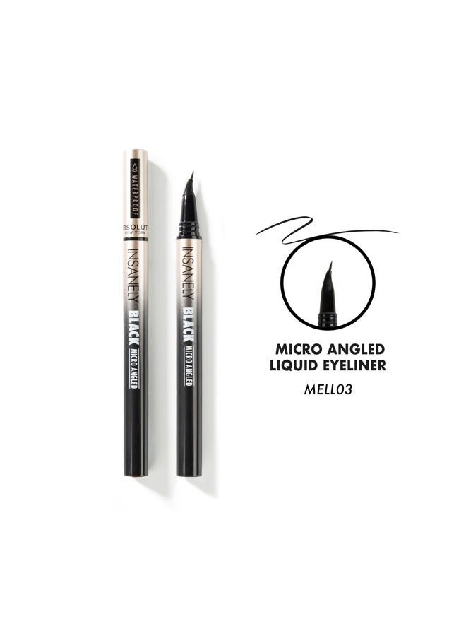 Absolute New York MELL01 Insanely Black Drawing Felt Liquid Eyeliner, Waterproof and Smudegeproof, Long Lasting, Contact Lens Friendly Liquid Eyeliner - Image 2