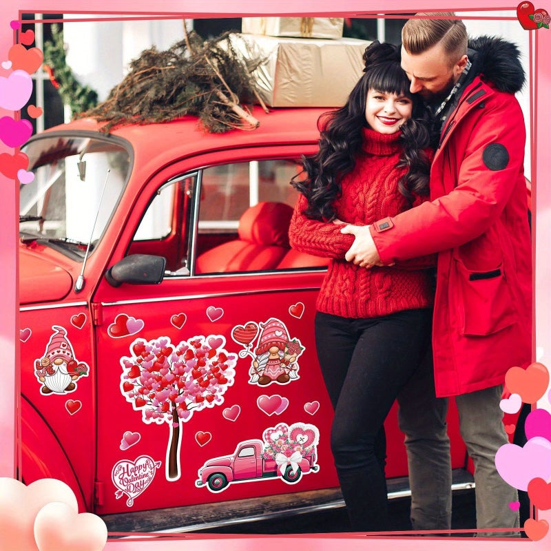 10pcs Red Valentine Day Gnome Pattern Dishwasher Magnet Decorations Refrigerator Stickers Sweet Wedding Anniversary Kitchen Fridge Door Decoration Gift - Image 5