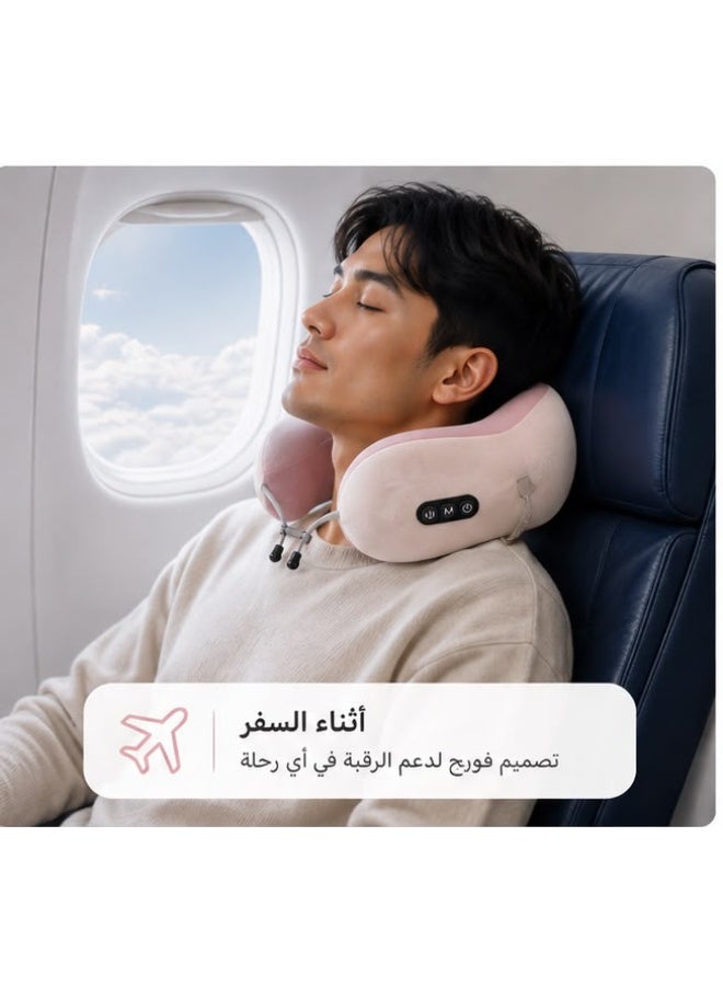 Smart Neck Massager Pillow Rechargeable Travel Neck Massage Pillow with 3 Intensity Levels Multiple Modes Portable Cordless Pillow for Travel Office Home - Image 5