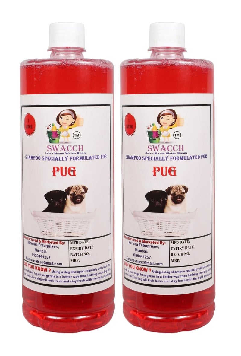 swacch Shampoo | Puppy Safe Shampoo | PH Balanced | Ditch to Itch for Pug Dog Shampoo 2 Litre (Jasmine) + Spike Ball Chew Toy Combo Pack - Image 2