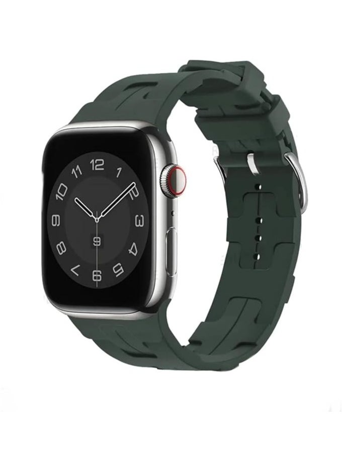 Generic - Ecosystem Single Tour Silicone Strap For Apple watch band Ultra 49mm 45mm 44mm 42mm Breathable bracelet iWatch series 9 8 7 6 SE Ultra 2 strap - Image 1