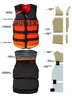RONIX Ronix Megacorp Surf - Capella 3.0 - CGA Life Vest - Fireball (2025)  - Image 5