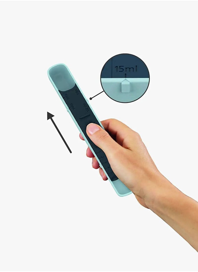 Y&D - Adjustable Measuring Spoon, Measures From 1 ml to 15 and 1/4 tsp tbsp, Dry Liquid Ingredients, Metering Spoon for Baking Cooking, Kitchen Gadgets (Blue) - Image 1
