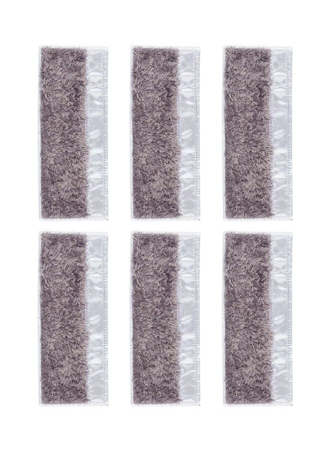 NIBEMINENT 6-Pack Washable Dry Mopping Pads for iRobot Braava Jet M6 White/Grey - Image 1