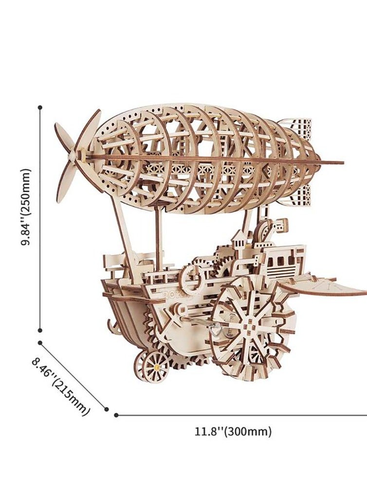 ROKR 3D Wooden Puzzle Scale Model Vehicle,Airship - Image 4