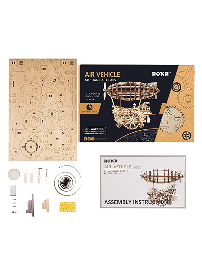 ROKR 3D Wooden Puzzle Scale Model Vehicle,Airship - Image 5