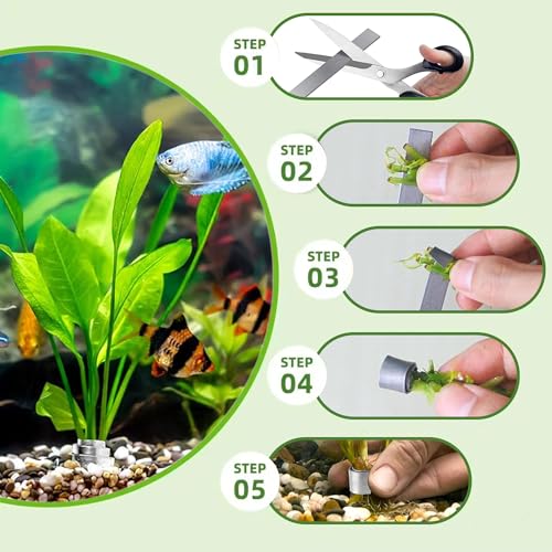 HAVANSIDY 22Pcs Aquarium Plant Weights for Fish Tank - Aquarium Plant Anchors Live Plants Fixed Ring Base, Non-Toxic Weighted Blocks to Hold Aquatic Live Plants Underwater - Image 5