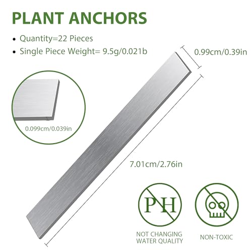 HAVANSIDY 22Pcs Aquarium Plant Weights for Fish Tank - Aquarium Plant Anchors Live Plants Fixed Ring Base, Non-Toxic Weighted Blocks to Hold Aquatic Live Plants Underwater - Image 2