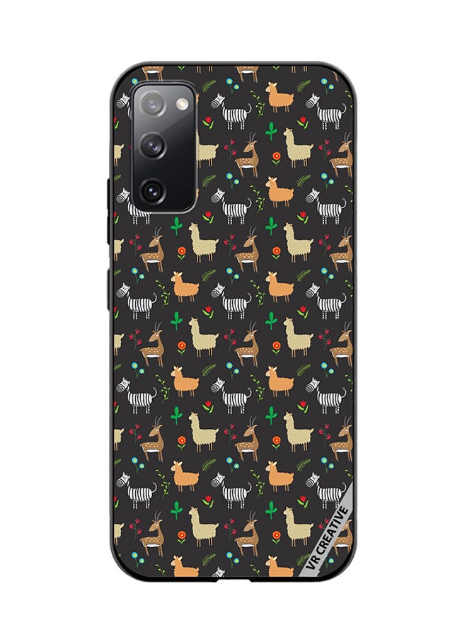 VR CREATIVE Protective Case Cover For Samsung Galaxy S20 FE 5G Jungle Animals Pattern Design Multicolour - Image 1